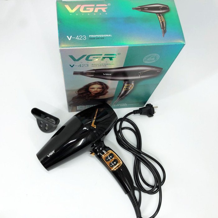 Потужний електричний професійний фен для волосся VGR V-423 1800-2200W, Жіночий фен для волосся