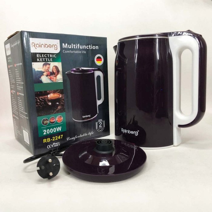 Чайник електричний Rainberg RB-2247 2000Вт 2л. Колір: баклажан