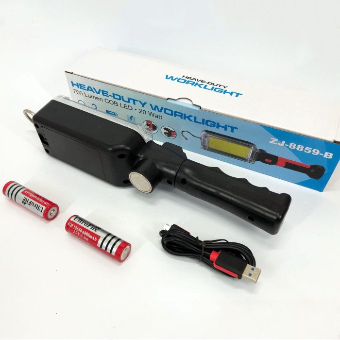 Ліхтар кемпінговий ZJ-8859-COB-3 акумуляторний 18650 х 2, зарядка від micro USB, з магнітом та гачком