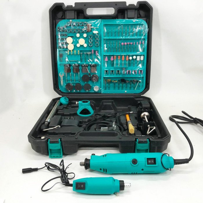 Ручний електричний гравер + гравер Mini 12V з 236 насадками, електричний електричний міні, Дриль гравер