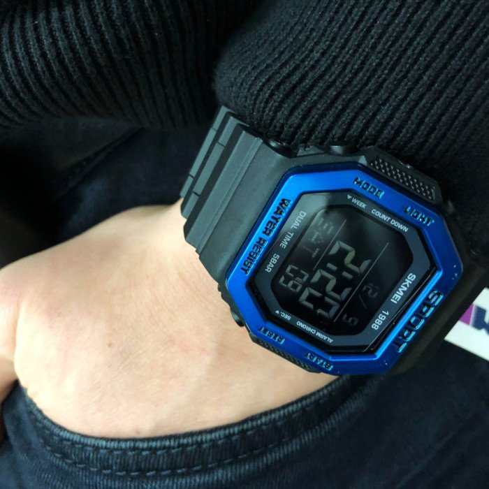 Годинник наручний чоловічий SKMEI 1988BU, оригінальний чоловічий годинник, фірмовий спортивний годинник