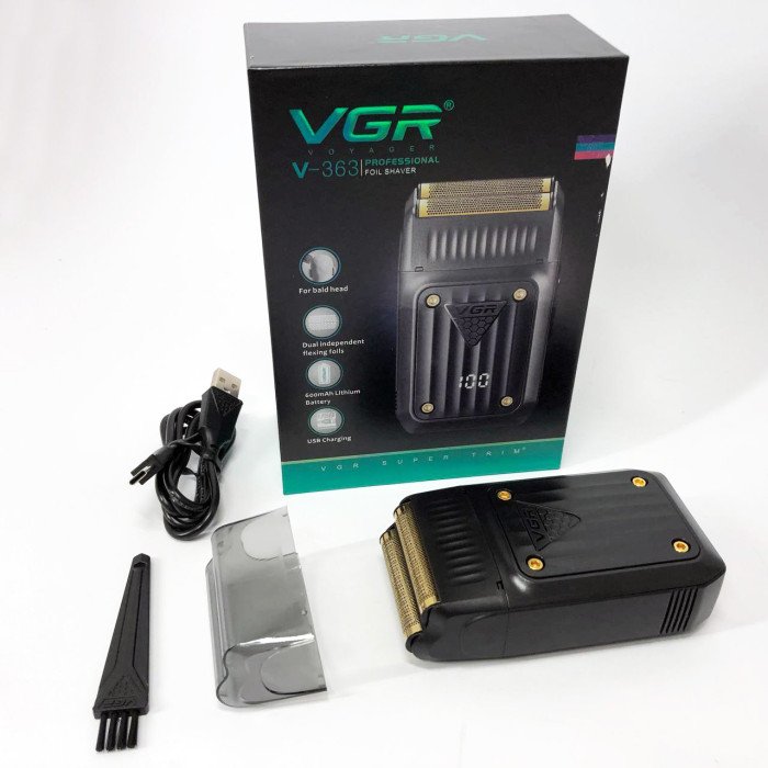 Електробритва VGR V-363, Тример для вусів, Електробритва з насадками для бороди, Тример бездротової