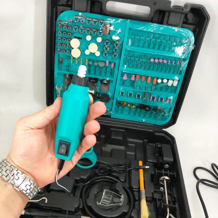 Ручний електричний гравер + гравер Mini 12V з 236 насадками, електричний електричний міні, Дриль гравер