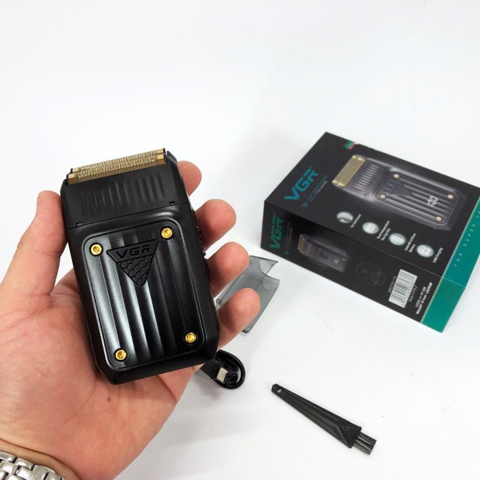 Електробритва VGR V-363, Тример для вусів, Електробритва з насадками для бороди, Тример бездротової