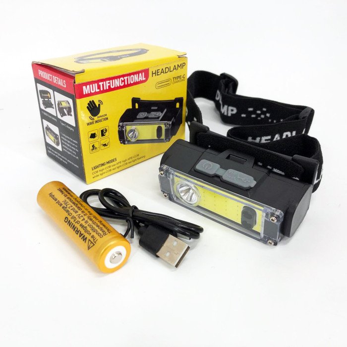 Ліхтар налобний BL-T124-ХРЕ+COB (White+Red), світлодіодний ліхтарик для туриста, водонепроникний ліхтарик