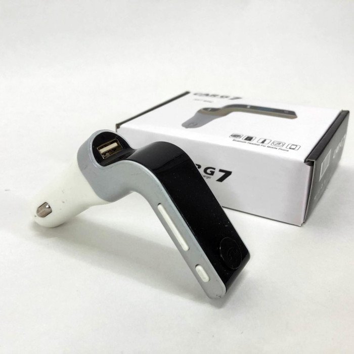 Модулятор FM MOD G7 Bluetooth, Bluetooth модулятор в машину, Фм модулятор блютуз в машину. Колір: сірий