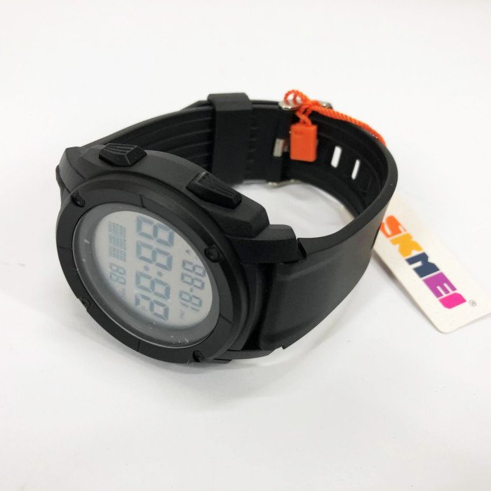 Годинник наручний чоловічий SKMEI 1853BKWT BLACK-WHITE, армійський годинник протиударний. Колір: чорний