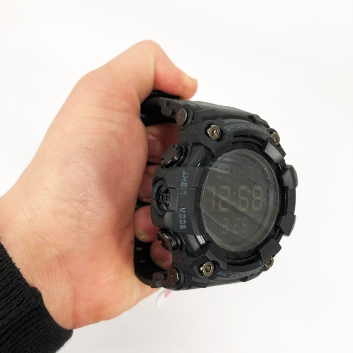 Годинник наручний чоловічий SKMEI 1968BKBK BLACK-BLACK, водостійкий тактичний годинник. Колір: чорний