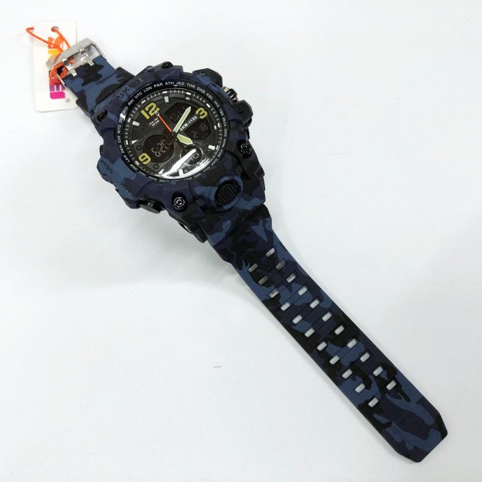 Годинник наручний чоловічий SKMEI 1155BCMBU, армійський годинник протиударний, чоловічий тактичний годинник