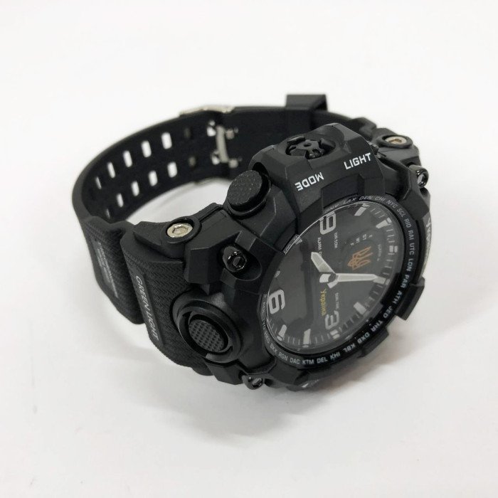 Годинник наручний чоловічий SKMEI 6851/1586BK, Армійський годинник протиударний, Водонепроникний чоловічий годинник