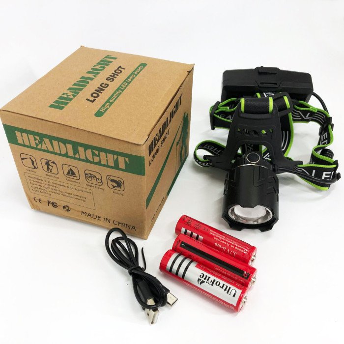 Ліхтар налобний A25 WHITE LASER LED PM10-TG, Ліхтар акумуляторний для рибалки, для туриста