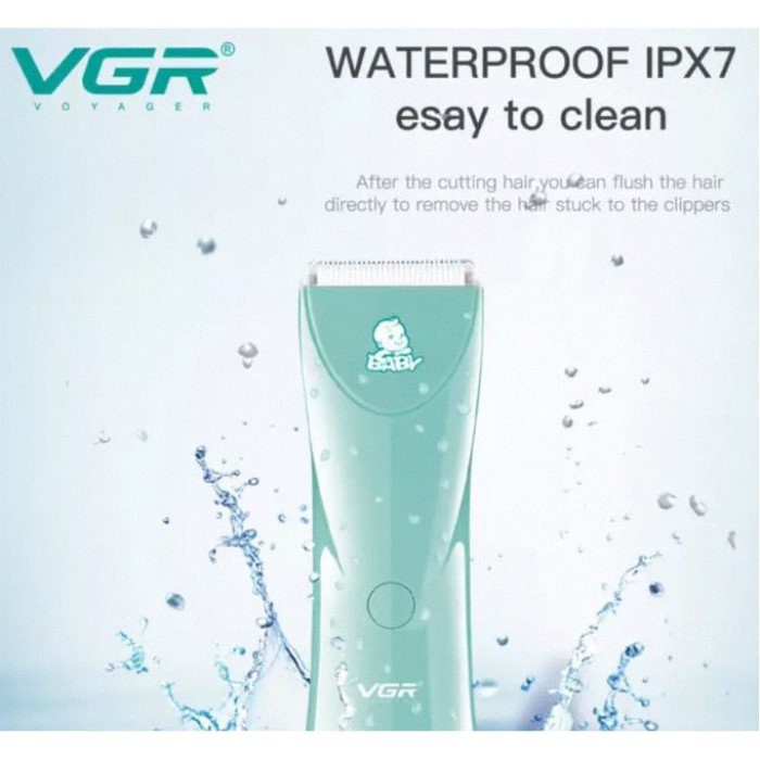 Дуже тиха бездротова машинка для стрижки волосся дітей VGR V-150 з двосторонніми насадками
