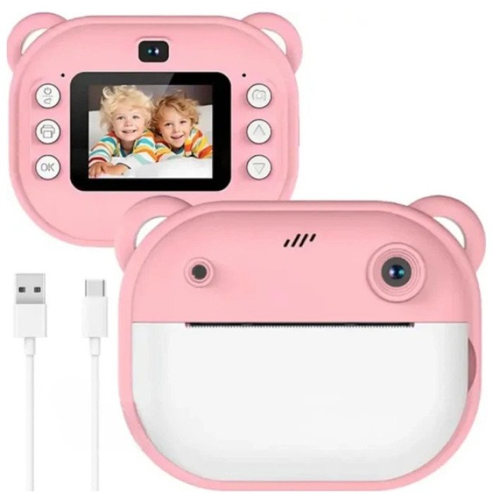 Дитячий фотоапарат миттєвого друку Y600 Pink