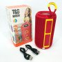 Bluetooth колонка портативна TG656 FM-радіо, акумуляторна колонка для музики. Колір: червоний