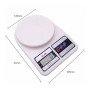 Ваги кухонні електронні Domotec SF-400 з LCD дисплеєм Білі до 10 кг