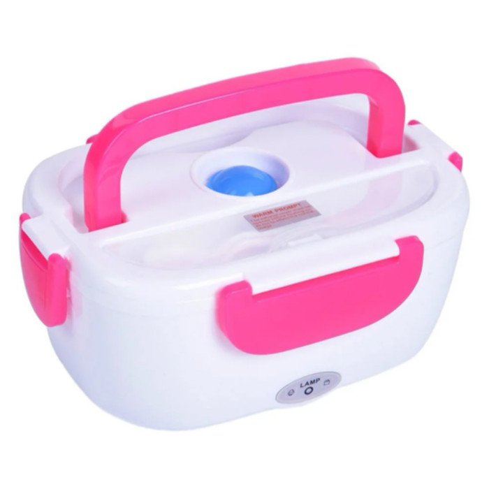 Ланч бокс електричний із підігрівом Lunch Heater 220 V Pro, ланч бокс від мережі. Колір: рожевий