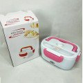 Ланч бокс електричний із підігрівом Lunch Heater 220 V Pro, ланч бокс від мережі. Колір: рожевий