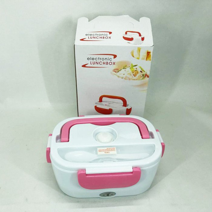 Ланч бокс електричний із підігрівом Lunch Heater 220 V Pro, ланч бокс від мережі. Колір: рожевий