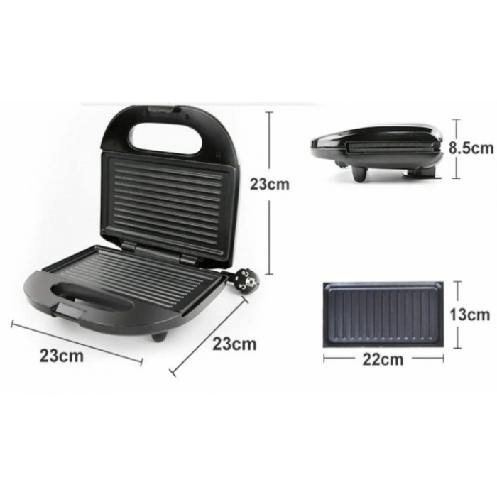 Гриль бутербродниця сендвічниця DOMOTEC MS-7709, бутербродниця побутова, домашній гриль для шаурми