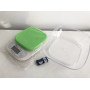 Ваги кухонні DOMOTEC MS-125 Plastic, точні кухонні ваги, ваги для зважування продуктів. Колір: зелений