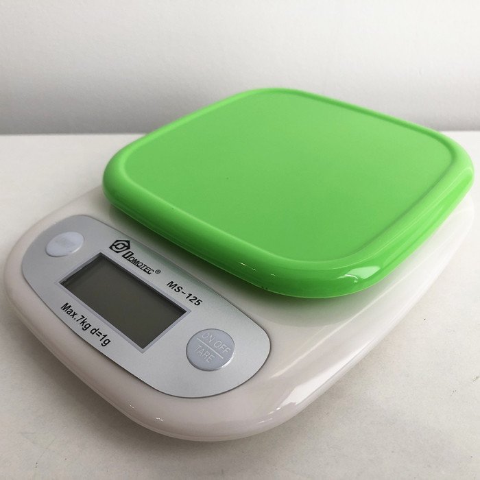Ваги кухонні DOMOTEC MS-125 Plastic, точні кухонні ваги, ваги для зважування продуктів. Колір: зелений