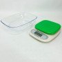 Ваги кухонні DOMOTEC MS-125 Plastic, точні кухонні ваги, ваги для зважування продуктів. Колір: зелений