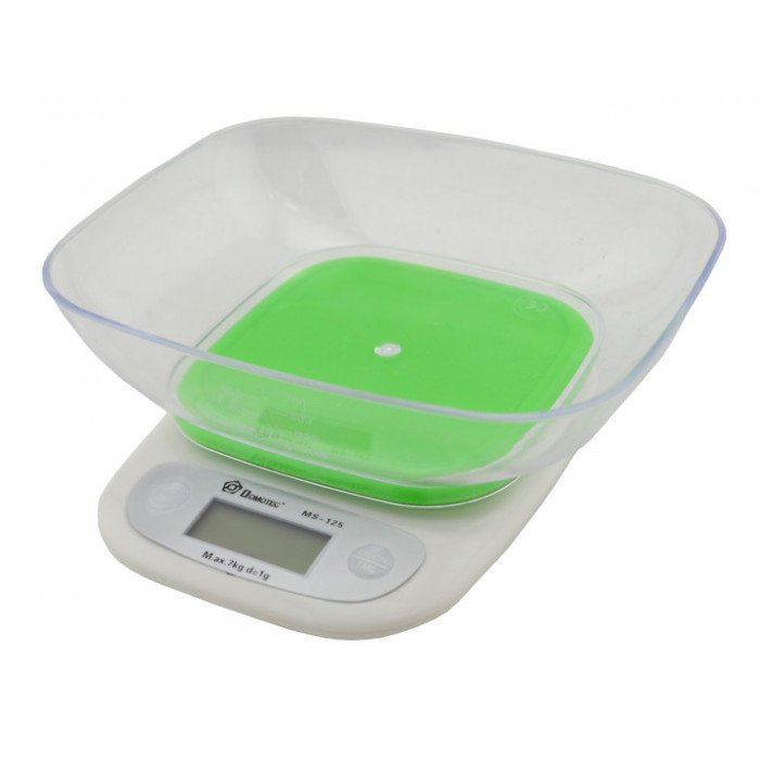 Ваги кухонні DOMOTEC MS-125 Plastic, ваги харчові, кулінарні ваги. Колір: блакитний