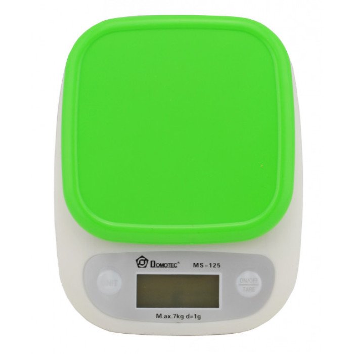 Ваги кухонні DOMOTEC MS-125 Plastic, ваги харчові, кулінарні ваги. Колір: блакитний