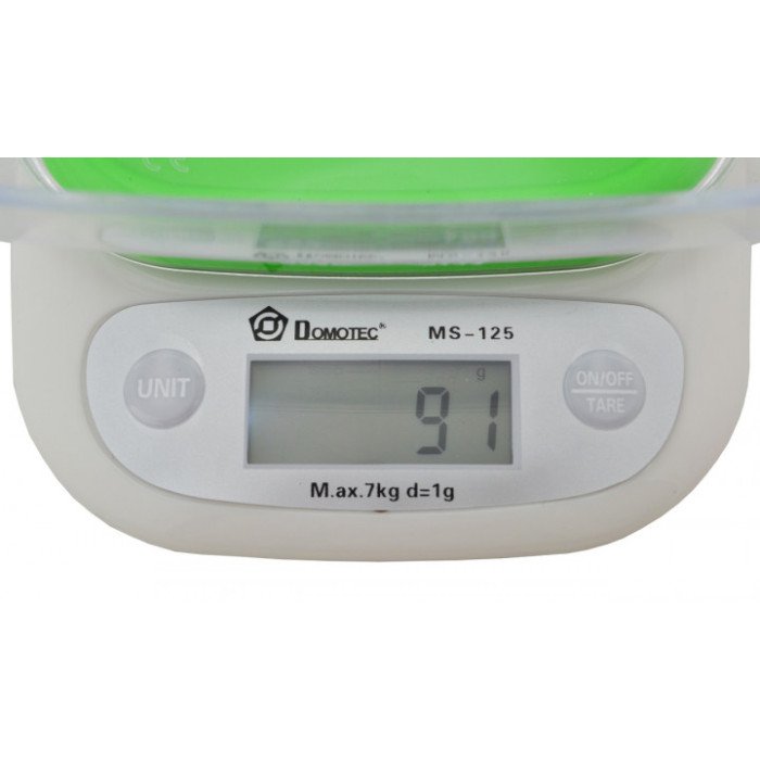 Ваги кухонні DOMOTEC MS-125 Plastic, ваги харчові, кулінарні ваги. Колір: блакитний