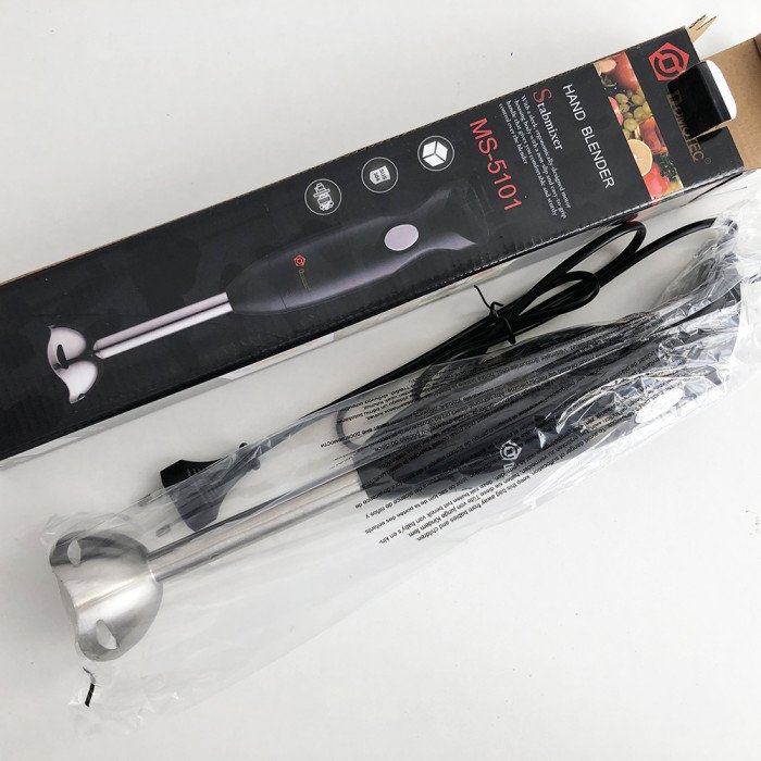 Блендер DOMOTEC MS-5101 занурювальний 350 Вт нержавіюча сталь, блендер для молочних коктейлів блендер подрібнювач