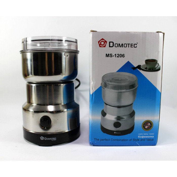 Кавомолка DOMOTEC MS-1206 (150Вт, 70г), кавомолка електрична для турки, роторна кавомолка