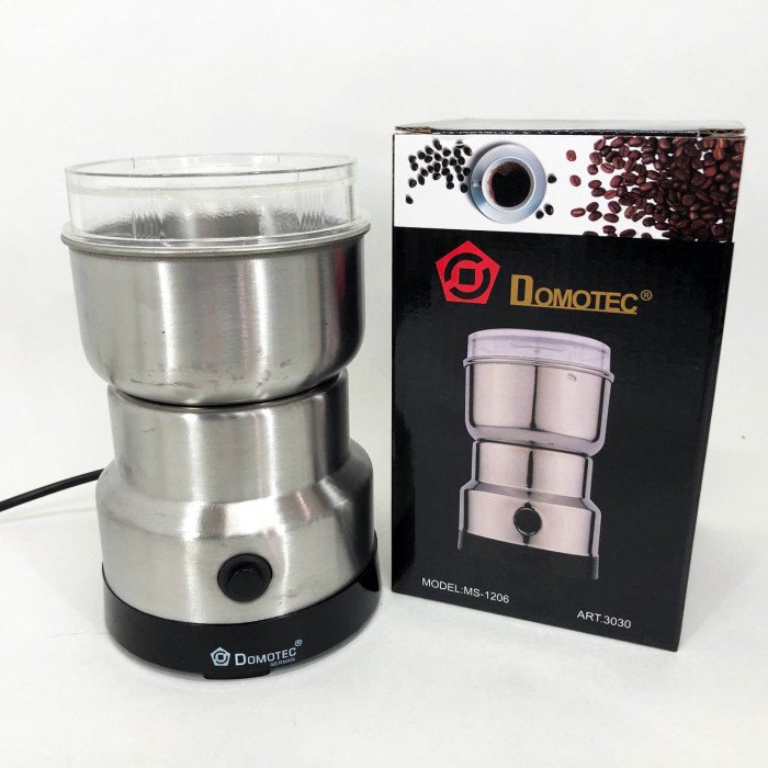 Кавомолка DOMOTEC MS-1206 (150Вт, 70г), кавомолка електрична для турки, роторна кавомолка